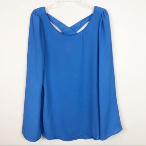 Women’s Crossed back Blue Top/Blouse M/L